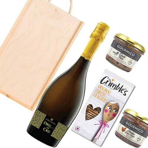 Drusian Spumante Dru el Cru Prosecco And Pate Gift Box